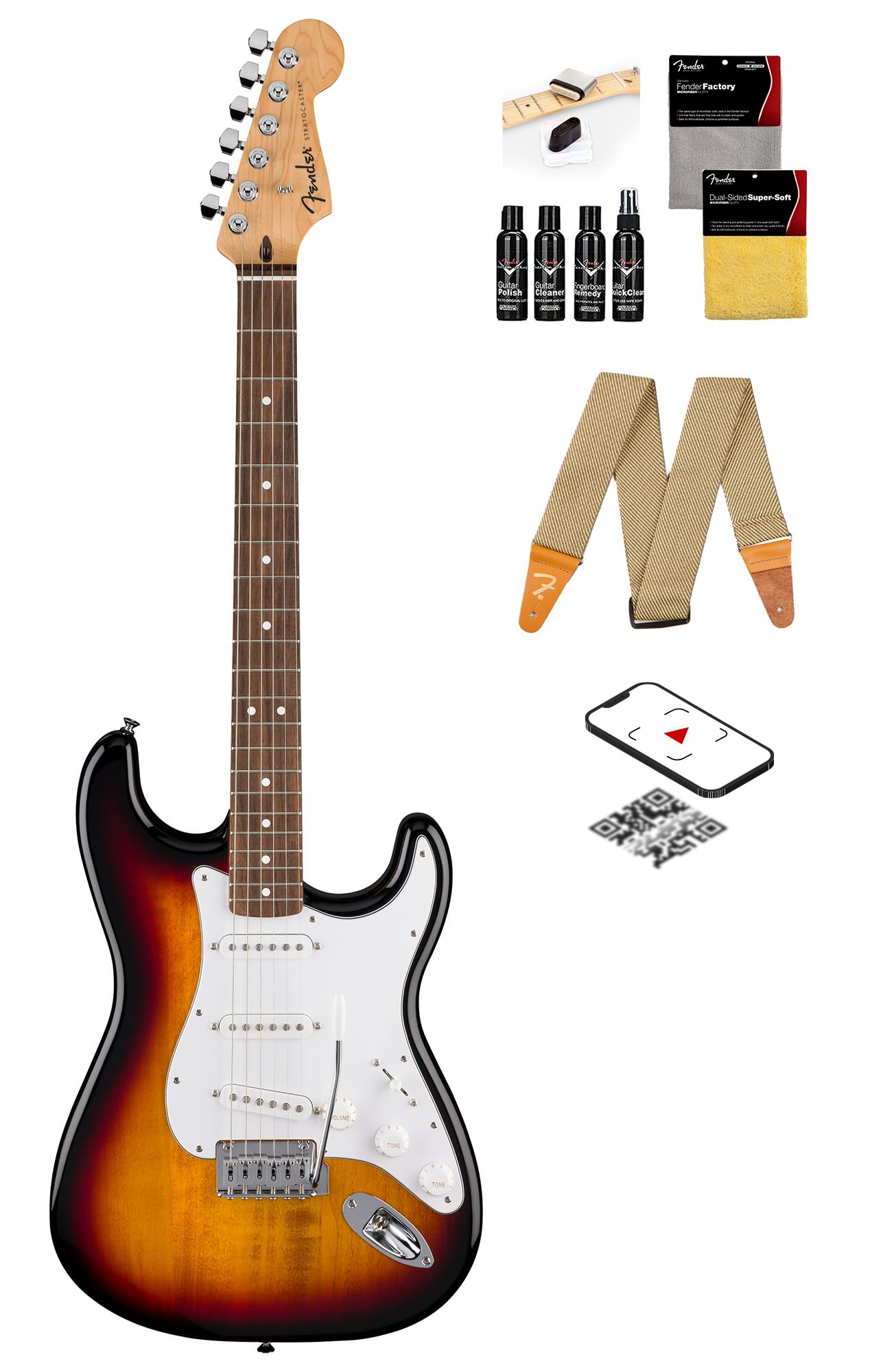Amazon.com: Fender Standard Stratocaster - 3-Color Sunburst